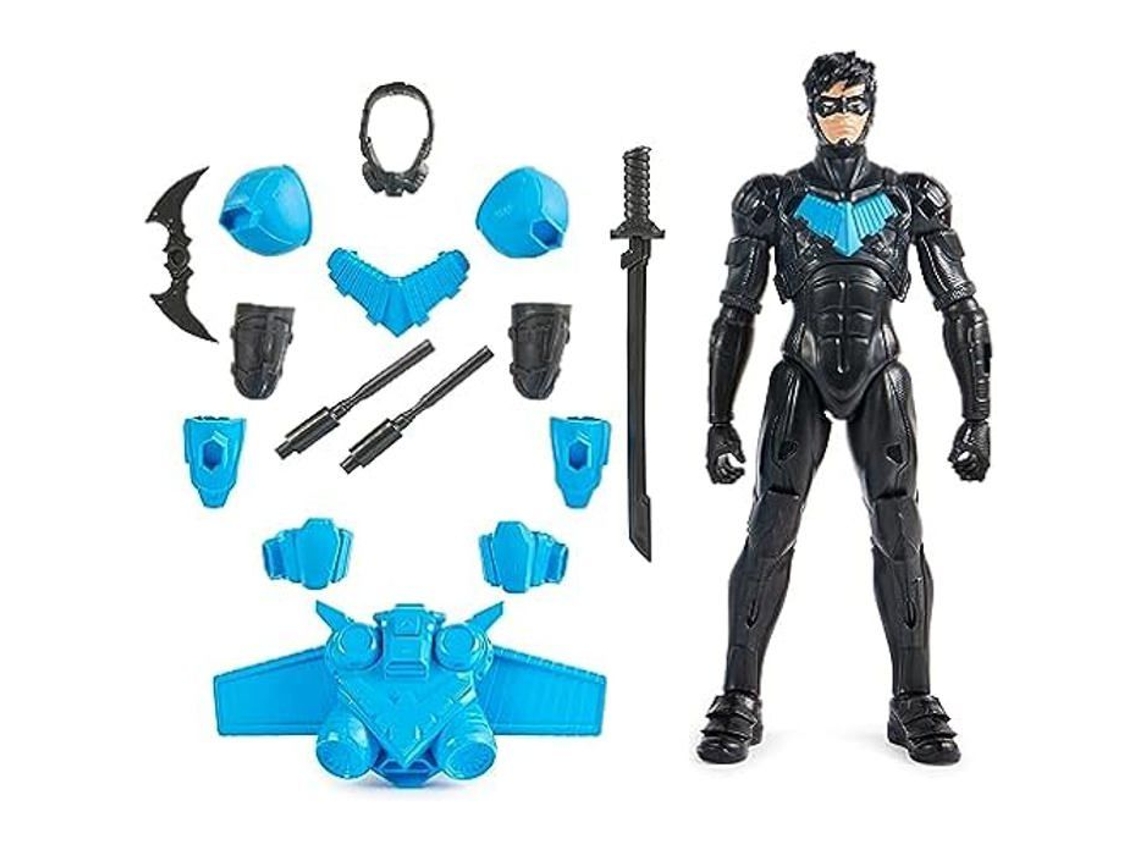 Figura de acción de Nightwing de Batman Adventures de DC Comics, 15 accesorios, 17 puntos de articulación