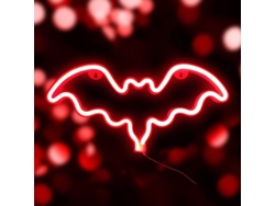 Luz De Neón Con Forma De Murciélago Para Decoración Navideña Y De Halloween, Con Dos Modos De Potencia.