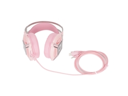 Auriculares Para Juegos H9 Rosas Con Sonido Envolvente Virtual 7.1, Iluminación Rgb, Reducción De Ruido Y Diseño Para Esports.