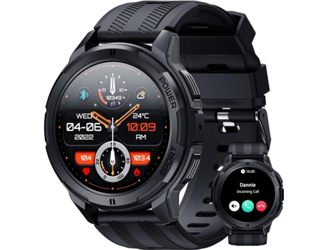 Relojes Inteligentes 1,43 HD AMOLED, Militar Robusto (Responder/Llamadas/Marcar), Monitor de Actividad, Batería de Larga Duración, Asistente BISBIS...