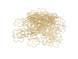 50 Clips De Papel Pequeños Dorados Con Forma De Sakura Bonitos Portátiles Para Oficina Y Decoración