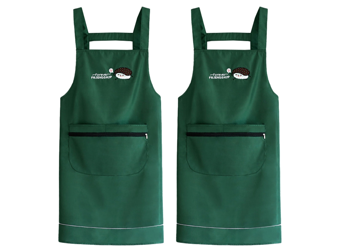 Delantal Con Tirantes Mujer Conjunto De Ropa De Trabajo Impermeable Y Anti-grasa Para Cocina Estilo Japonés