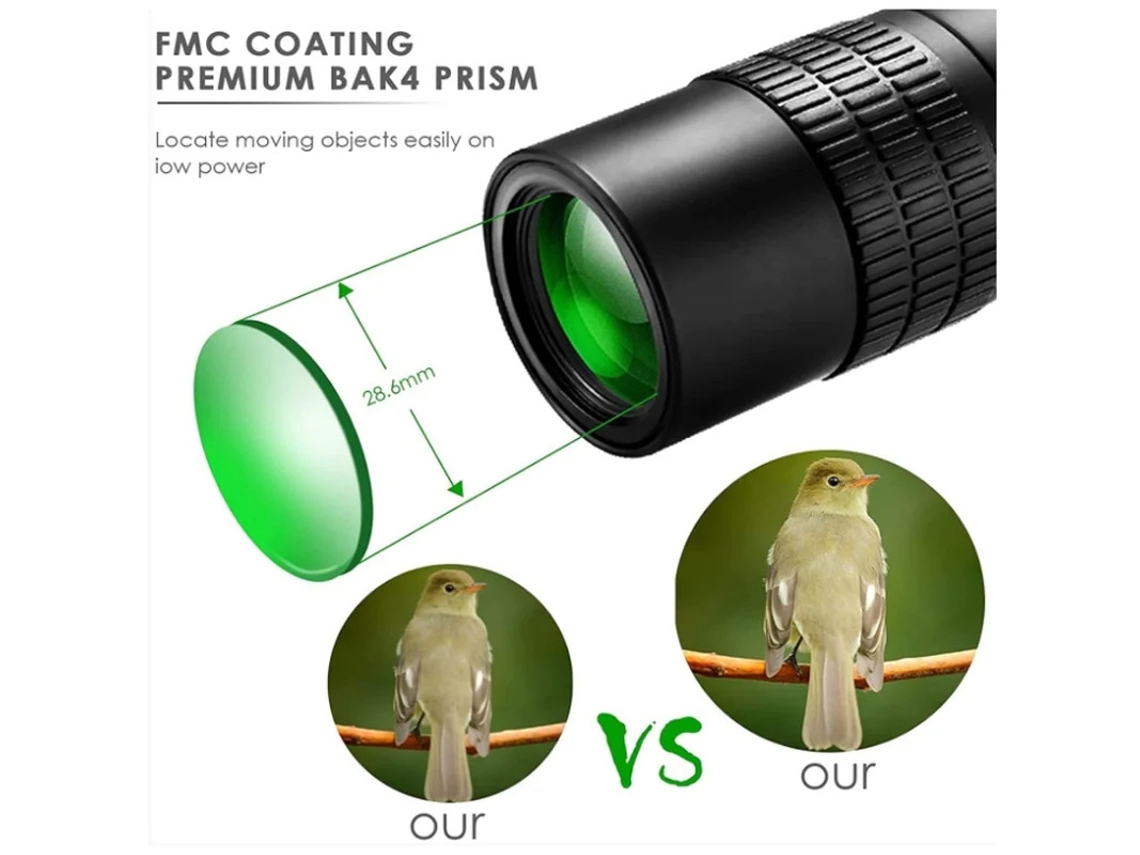 Telescopio monocular de prisma de alta potencia 4K 10x300x40 mm, zoom HD, impermeable, de bolsillo, compacto, para observación de adultos y niños. Yizhood