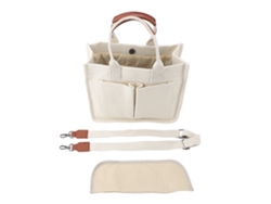 Bolsa Messenger De Lona Blanca Para Mujer Com Grande Capacidade E Zíper Para Comuta Diária