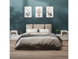 Mesitas de Noche LOVELY HOME Mesinha 2 Pcs 60X34X51 Cm Pinho Maciço Branco