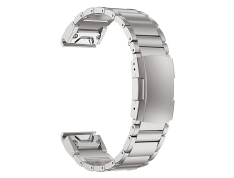 Correa de acero de titanio 3 cuentas de acero titanio 22mm liberación rápida para Garmin Descent G1/Fenix 7/6 Pro/5 Plus - plata