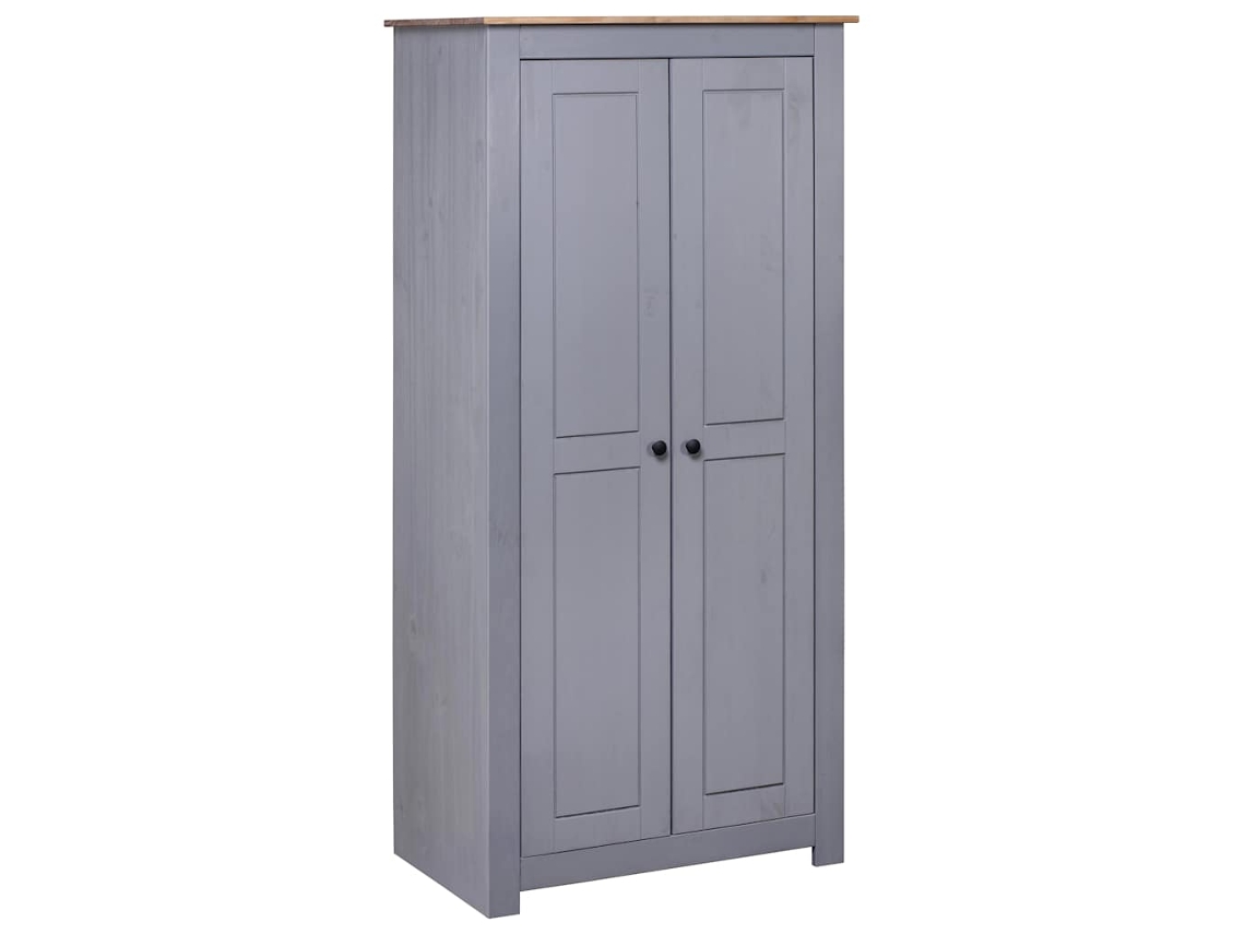 Armario Gris 80x50x171,5 cm Pino Panamá Macizo EXCLUSIVO MAISON