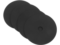 Juego de 4 escobillas de repuesto para inodoro, con protección contra salpicaduras, PP negro, impermeable, accesorio Gokoco