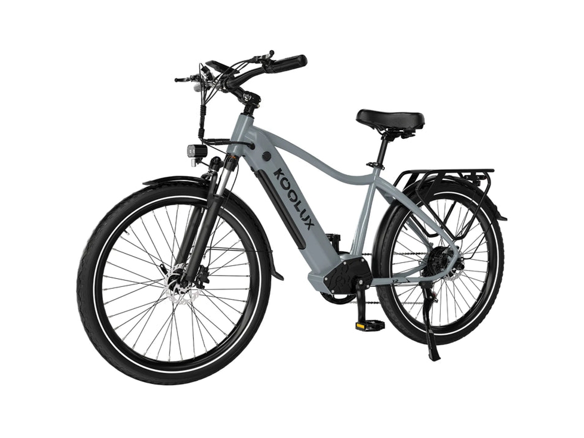 Bicicleta eléctrica urbana Koolux X3 de 26 pulgadas con motor WE 48 VE de 250 W y batería de 13,5 Ah.