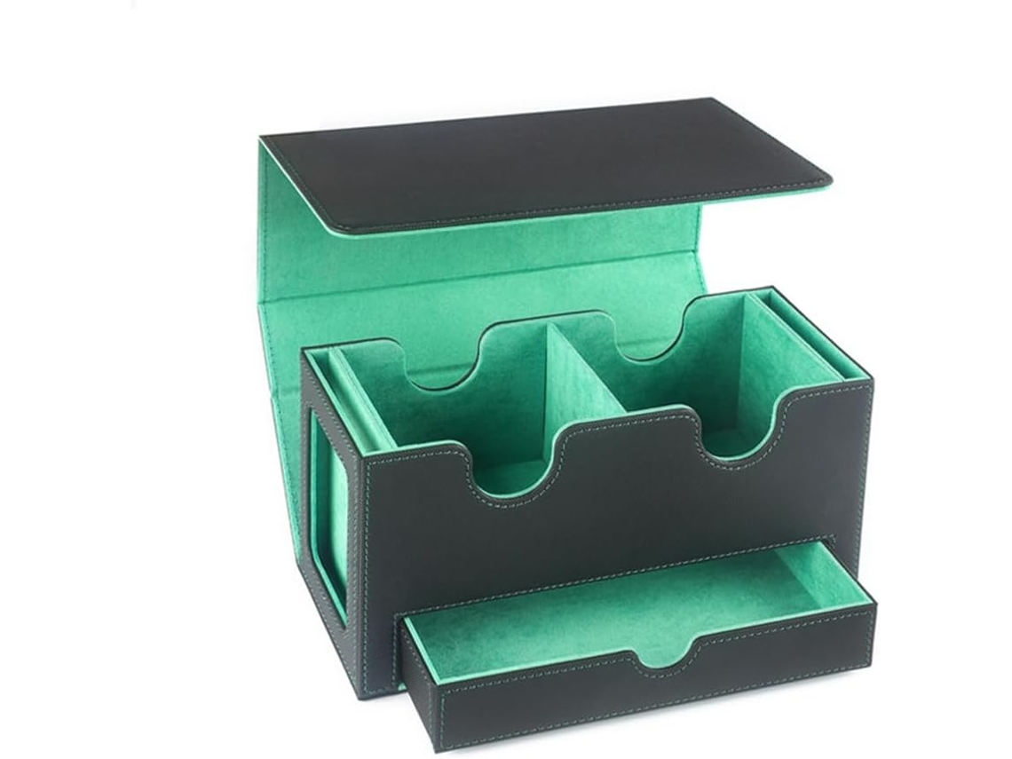 Caja Magnética Portátil Para Guardar Tarjetas Con Cajón Y Ventana De Visualización, Tarjetero.