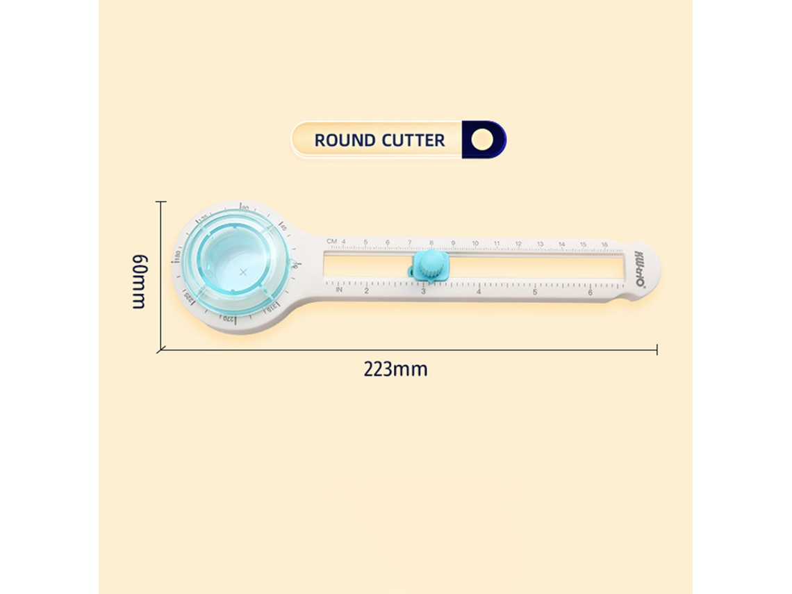 Cortador Circular Manual Para Manualidades, Ajustable De 8 A 32 Cm Con Base Antideslizante, Herramienta Para Cortar Papel Para Scrapbooking Y Bricolaje.