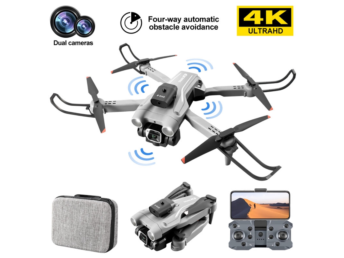 K9 Mini Drone Bestvite4k - Duración De La Batería 18 Min - Gris