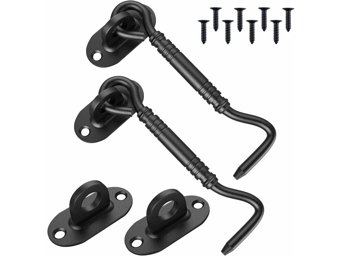 VVJIJILLY 2 Ganchos De Cabine Inox Com Fecho Para Porta De Correr, Janela Ou Casa De Banho