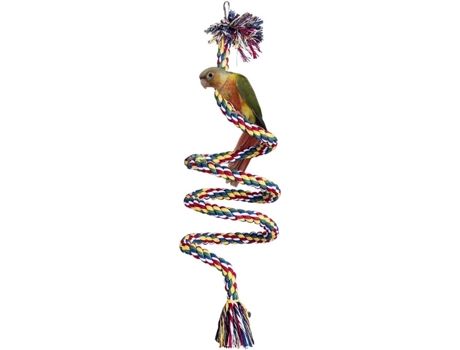 Juguetes para pájaros con cascabel, juguetes para masticar loros, cuerda de escalada de algodón, juguetes para periquitos y loros ajustables, Callo...