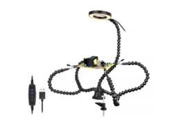 Lámpara Led Con Lupa 3x Y Brazos Flexibles, Soporte Para Soldadura, Herramientas Electrónicas Para Bricolaje.