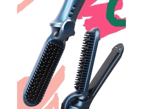 Plancha para el cabello y rizador, rizador de herramientas calientes, plancha para el cabello con temperatura ajustable y rizador 2 en 1, herramien...