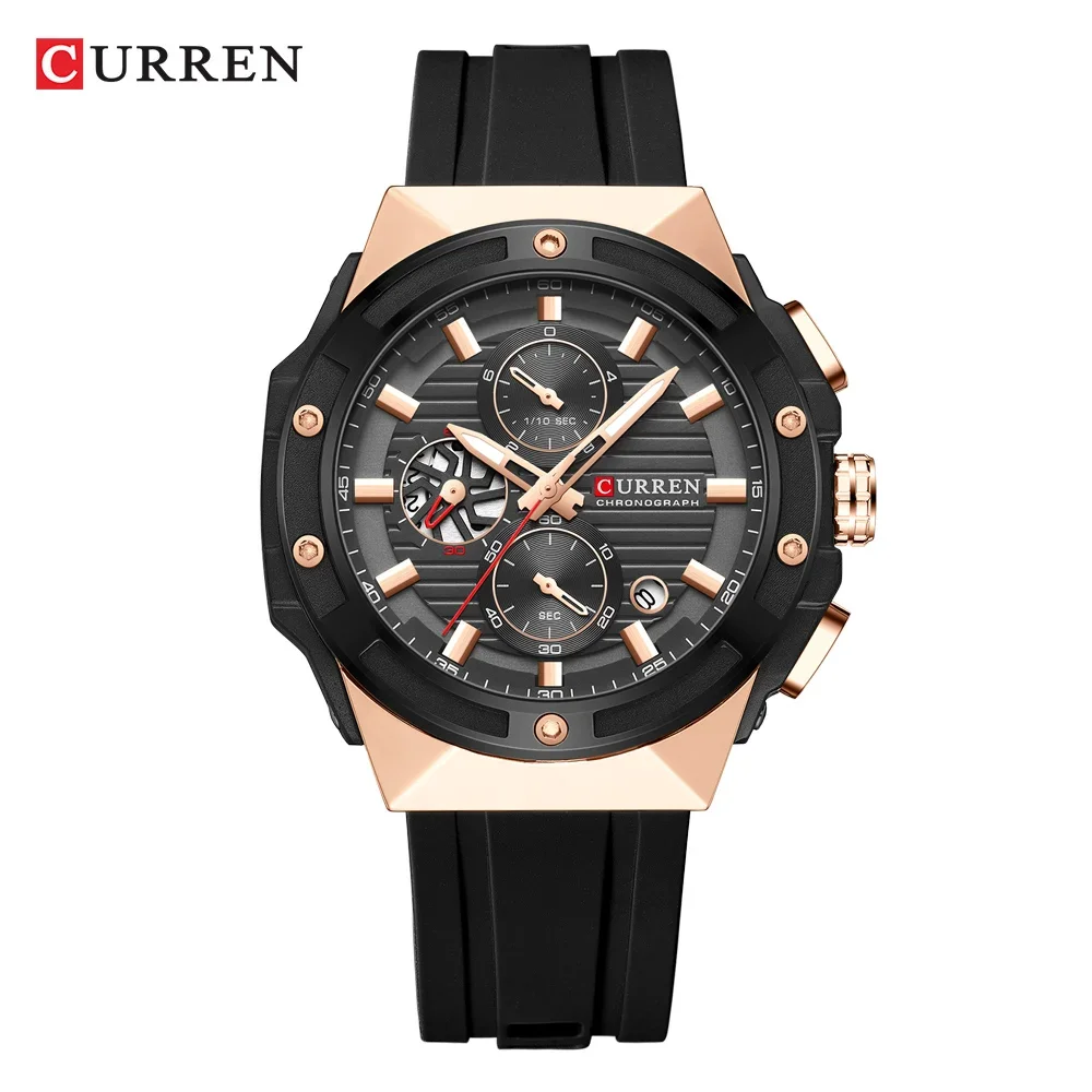 (negro) Reloj Deportivo Con Cronógrafo De Esfera Grande Para Hombre, Reloj Militar, Reloj De Pulsera Para Hombre