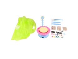 Rebe-kit De Rueda De Alfarería Para Niños Diy Colorido Actividad Educativa Arcilla Seca Al Aire Rosa Azul