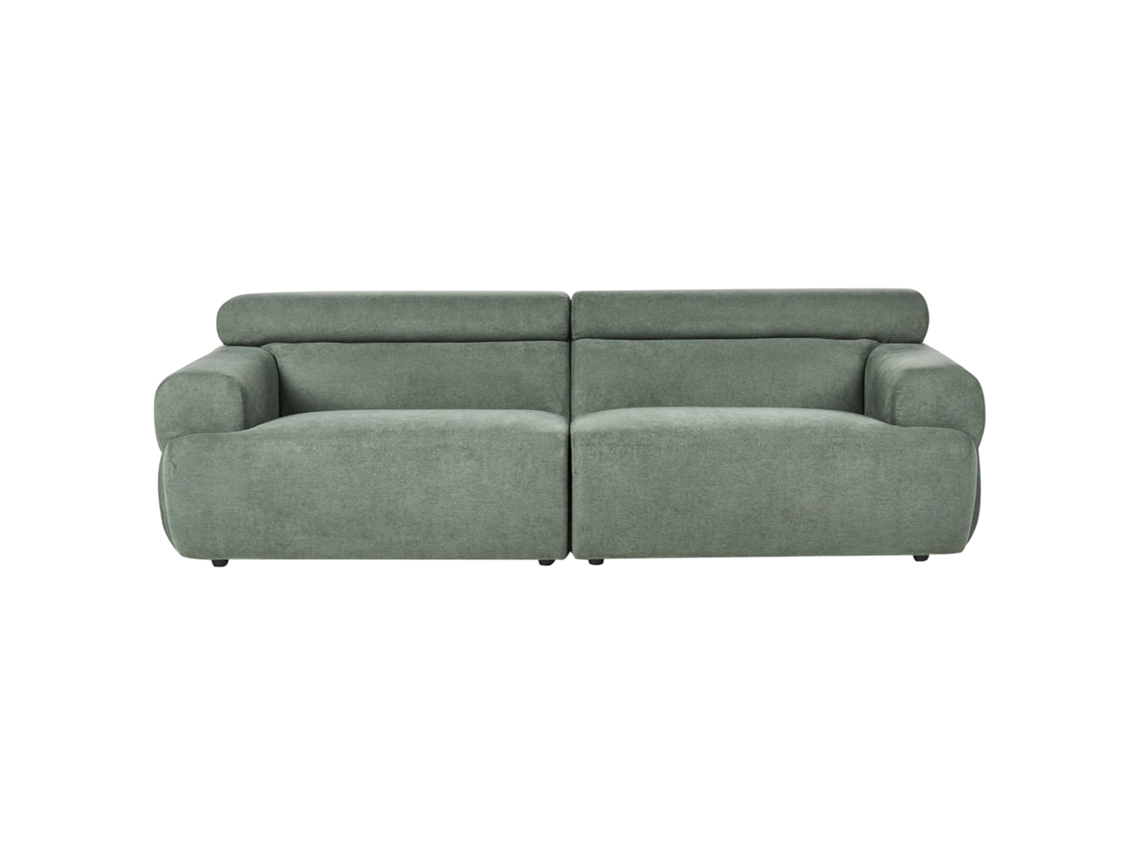 Sofá De 3 Lugares Beliani Hovden De Tecido Verde 210x95x69