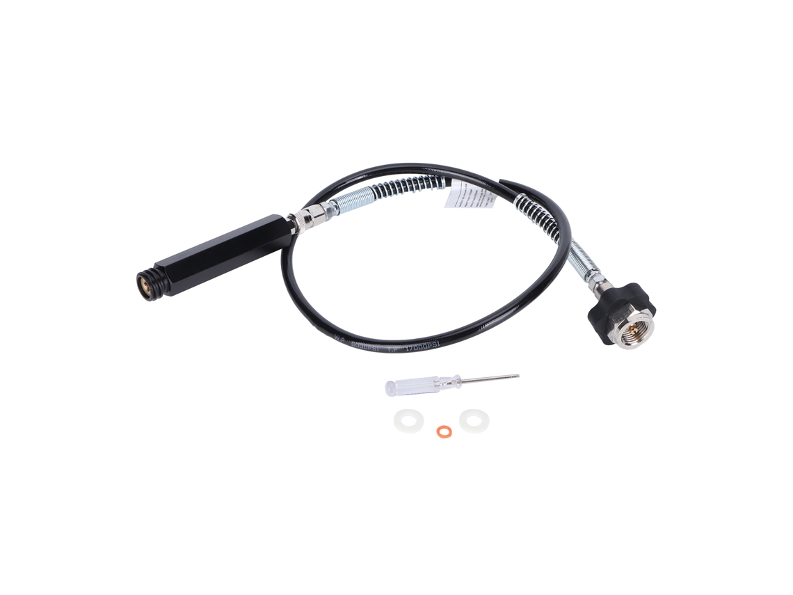 Kit Adaptador De Manguera Para Refrescos Cga320 Tr21-4 De 36 Pulgadas, Acero Inoxidable, 6000 Psi, Duradero.