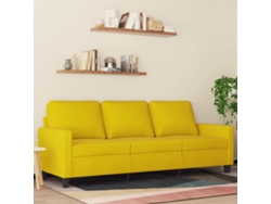 Sofá De 3 Plazas | Sofá De Salón | Sofá De Descanso Terciopelo Amarillo 180 Cm Wsd136133