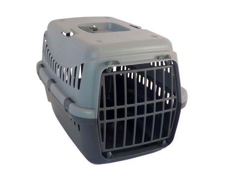 Transportin Rígido Para Mascotas Kennel Portátil Gris 46X31X32Cm PET CARRIER