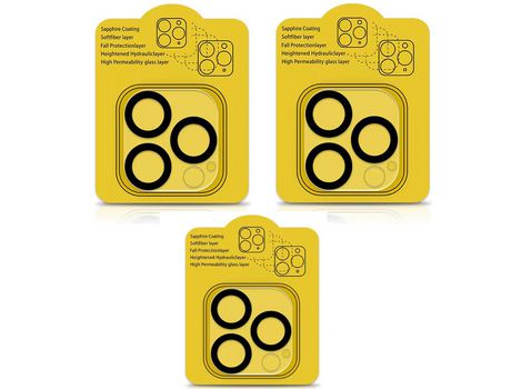 Protector de Vidrio Templado con Protección de Cámara de 3 Unidades iPhone 15 Pro Max
