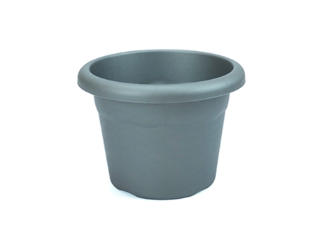 PLASTIKEN TERRA - Maceta Redonda Medida 26 cm 6L Antracita