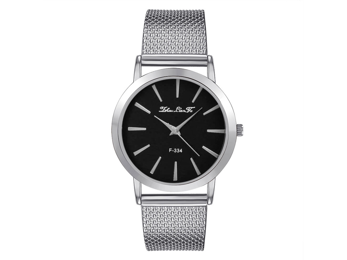 Reloj De Cuarzo De Correa De Pvc Zhoulianfa Para Parejas, Unisex, Dial Redondo (plateado)