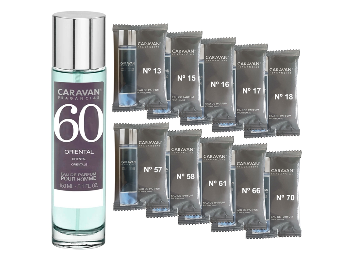 Perfume masculino Caravan Nº60 150 ml Set de 10 frascos de fragancia