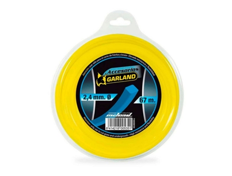 Hilo de recortadora GARLAND 71023c6724 Ø 2,4 mm Cuadrado 67 m Nailon