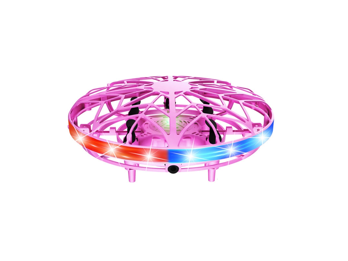 Pelota voladora, dron boomerang, OVNI con luces de colores, juguete infantil (rosa) Cuich
