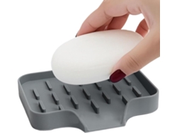 Jabonera, escurridor de esponja de ducha, soporte flexible de silicona para fregadero, cocina, lavavajillas, Vayotoy