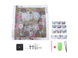 Kit De Pintura Diy 5d Con Diamantes De Imitación, Reloj Con Forma Especial Y Cristales Para Decoración Del Hogar.