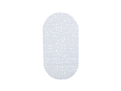 Relaxdays Alfombrilla Bañera, Apariencia De Piedras, Antideslizante, Con Ventosas, Lavable, 36 X 68 Cm, 1 Ud., Blanco