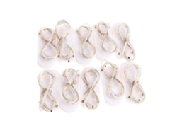 10 mini luces LED de cadena, luces LED de hadas a pilas, alambre plateado de 1 metro para decoración de fiestas, cajas de regalo, pasteles, etc.