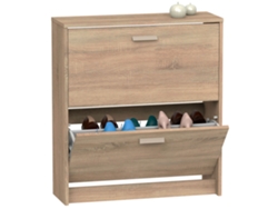 Zapatero Entrada Recibidor, Mueble Auxiliar Estrecho Zapatos, 2 Puertas, Madera 82x74x25 Cm Briebe Nova Madera