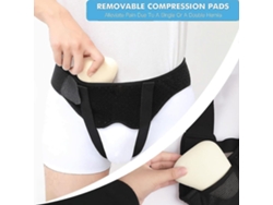 Rebe-faja De Soporte Para Hernia Inguinal Masculina Ajustable Con 2 Almohadillas De Compresión Removibles Y Cinturón Transpirable M 76-90 Cm