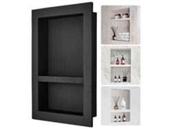 Nicho empotrado para baño negro impermeable 10x41x61cm Tekmaquinas
