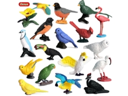 Walshlxq 17 piezas de figuras de aves simuladas Loro Flamengo Juguetes educativos Regalo para niños