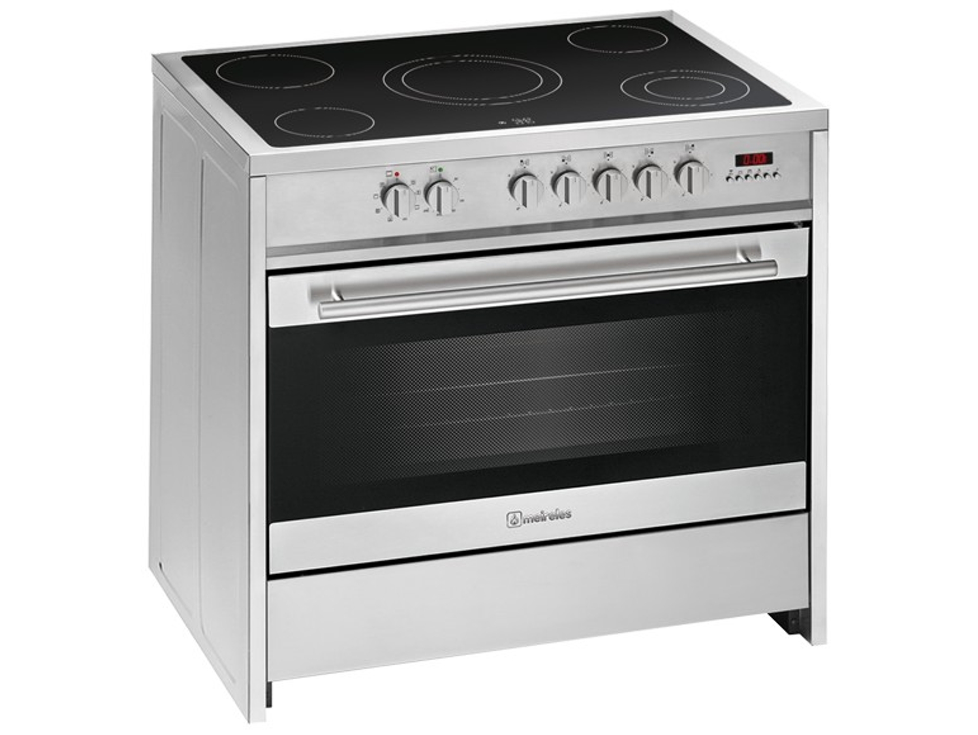 Cocina MEIRELES E912X (121 L - Eléctrico de Vitrocerámica - Inox) 90x60