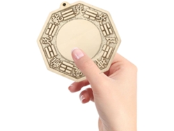 Espejo Bagua Convexo Latón Dorado Hogar Decoración Exquisita Retro Colgar Puerta Atraer Suerte Prosperidad