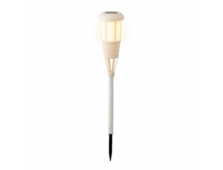 Antorcha de Jardín Solar Blanco (61 x 10 cm)