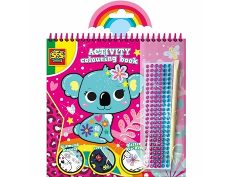 Dibujos para pintar SES Creative Activity Colouring Book 3 en 1 Cuaderno