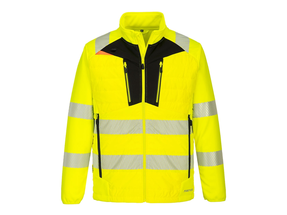 Chaqueta Dx4 De Alta Visibilidad Hybrid Baffle Amarillo Negro / Xl