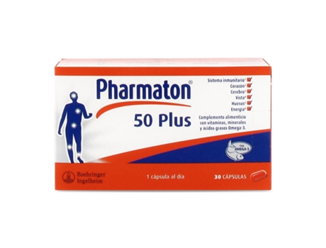 Complemento Alimentar SANOFI AVENTIS Pharmaton 50 Plus 30 Capsulas