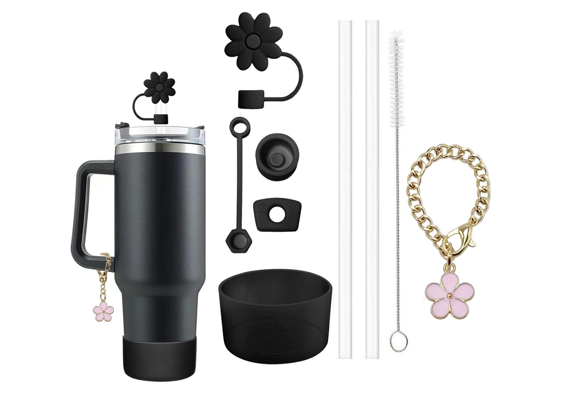 (negro) Juego De Accesorios Para Tazas De 9 Piezas
