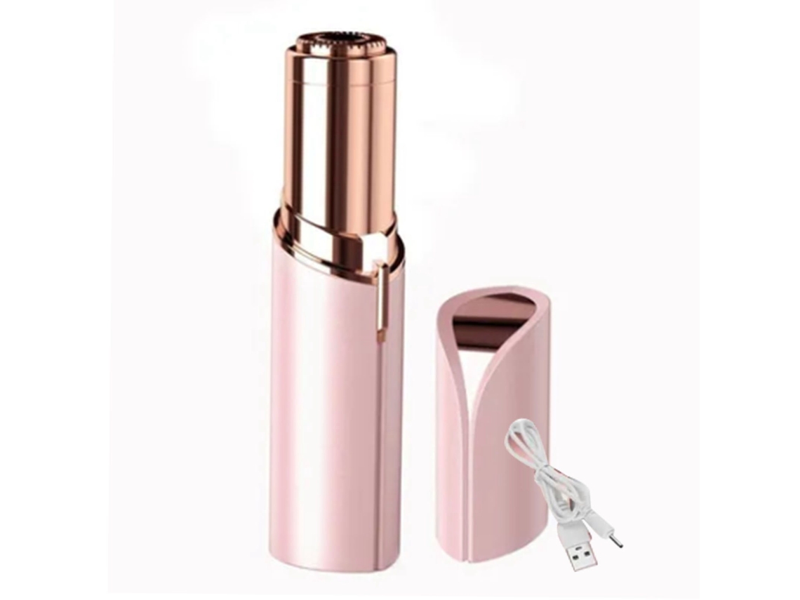 Afeitadora Eléctrica De Cejas Rosa Portátil Recargable Usb Amigable Con La Piel Abs Acero Inoxidable Depilador Mini