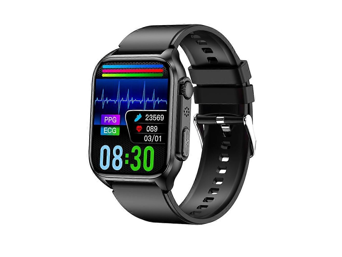 Reloj inteligente Tk12 Health con pantalla táctil de 1,96 pulgadas, ECG remoto, control de la salud familiar y sueño.