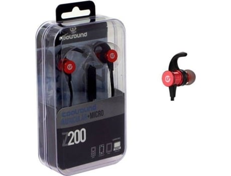 Auriculares con Cable COOLSOUND Z200 (In Ear - Micrófono - Rojo)